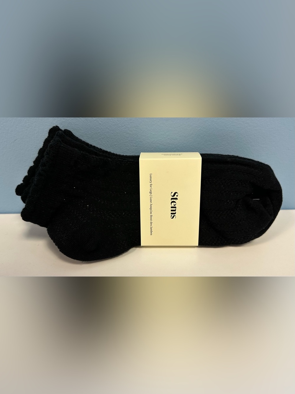 New Stems Black Women's Silky Sheer Ankle Socks - Pack of Two